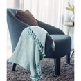 thumbnail image 3 of Ox Bay Light Blue Cotton Throw Blanket, , Standard Throw, 3 of 12
