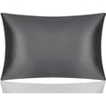 thumbnail image 6 of DISANGNI 100% Mulberry Silk Silk Pillowcase, Used for Hair and Skin, Envelope Type, Silk on one Side and Tencel on The Other Side, 1pc (Dark Gray, 1 pc Standard Size 20"x26"), 6 of 7