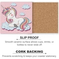 thumbnail image 6 of GZHJMY Square Drink Coasters, 6 Pcs Beautiful Unicorn on Clouds with Stars Absorbent Ceramic Coffee Coasters for Drinks with Cork Base Housewarming Gift for Home Decor, 6 of 6