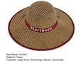 thumbnail image 4 of huanledash Straw Hat Large Brim Straw Drawstring Closure Handmade Round Dome Sun Protection Comfortable Women Summer Beach Sun Hat Outdoor Supply, 4 of 8