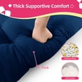 thumbnail image 6 of Millsilo Indoor Bench Cushion 45" x 18" x 4", Thick Tufted Cushion with Non Slip Bottom for Window Seat & Entryway Bench, Blue, 6 of 7