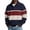 Navy, variant on Horkkom Men Pullover Sweatshirt Fall Outfits Striped Sweatshirt Trendy Casual Sweatshirt M