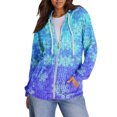 thumbnail image 4 of Hoodies for Women, Trendy Tops with Christmas Print, Long Sleeve Sweatshirt with Pockets, Pullover Lightweight for Casual Fall Fashion,Sky Blue,L, 4 of 7