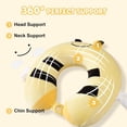 thumbnail image 2 of Travel Pillow Kids Adult Cute Neck Traveling Memory Foam Airplane Sleep Mask Animal Flight Head Rest Support Cars Long Flights Bee 9 12 Y O, 2 of 18