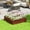 Natural Wood, variant on Outsunny 4' x 4' x 1' Galvanized Raised Garden Bed, Planter Raised Bed with Steel Frame for Vegetables, Flowers, Plants and Herbs, Green