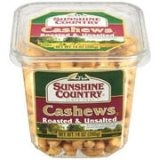 Sunshine Country: Roasted & Unsalted Cashews, 14 Oz