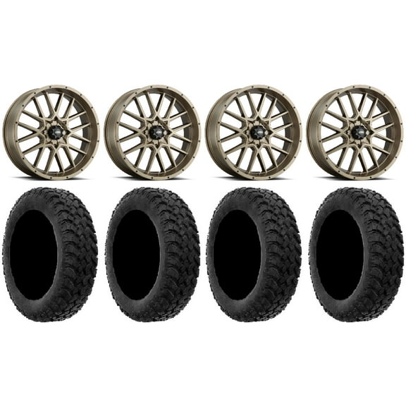 ITP Hurricane 18" Wheels Bronze 33" MotoHammer Tires Polaris RZR XP 1000 / PRO XP / Ranger XP 900/1000
