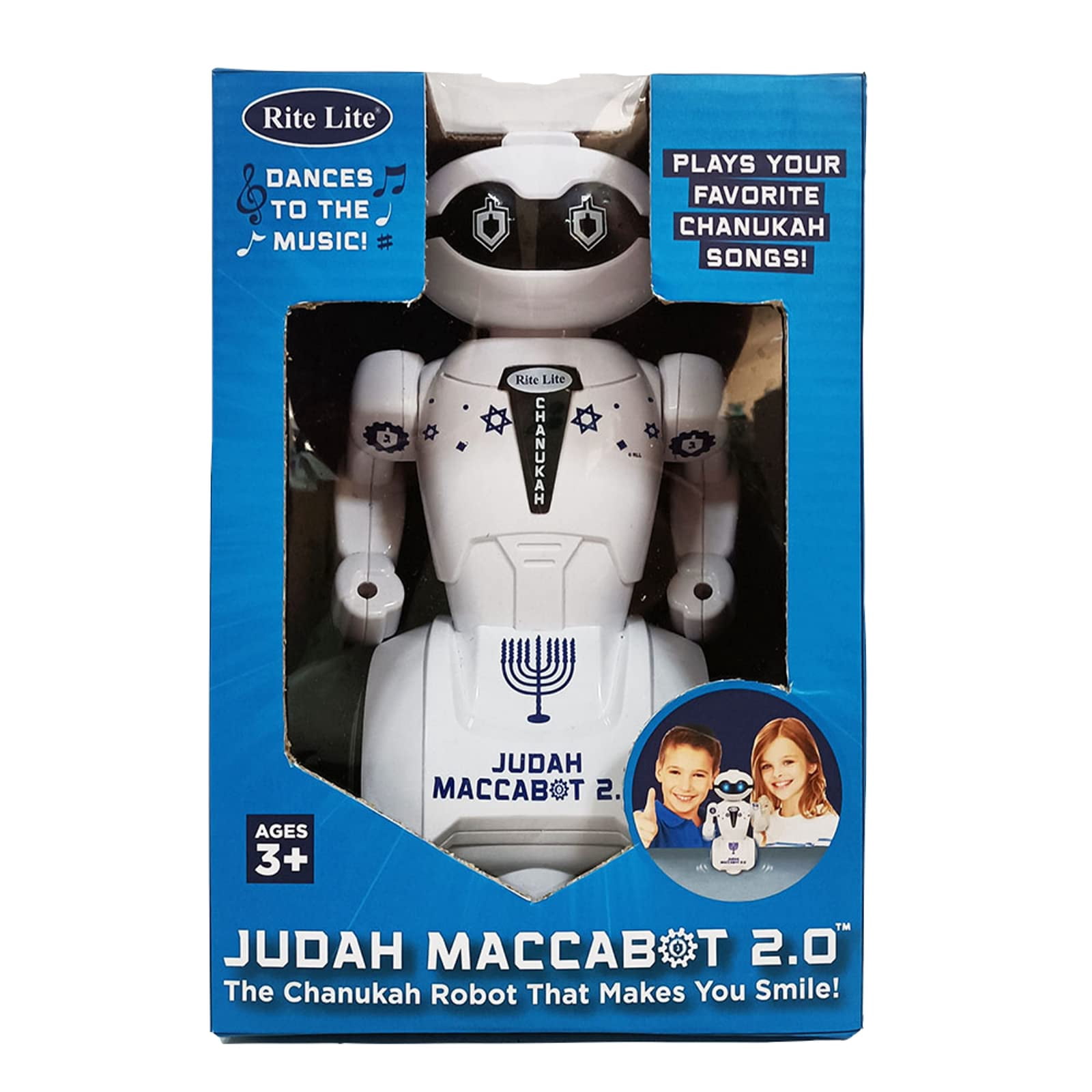 Rite Lite TY-ROBOT-2 9 in. Judah Maccabot 2.0 Chanukah, Plays 3 Songs Plastic Robot