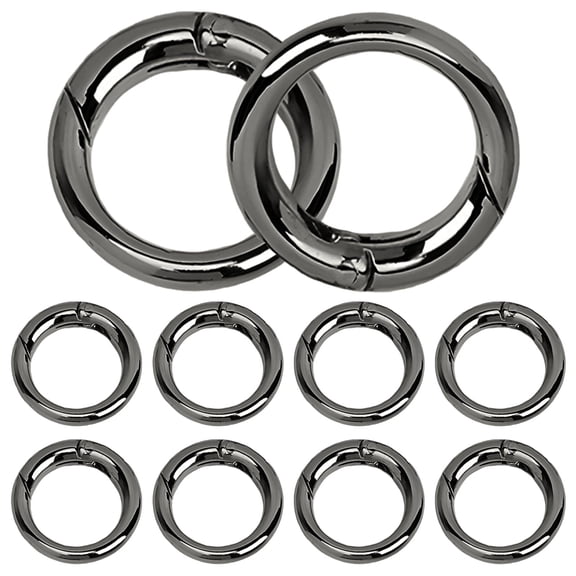 10Pcs Key Ring Clip, Spring O Rings Round Carabiner Keychain Clips for Replacement Purse Ring Hardware, Keyrings, Paracord Keychain Lanyard, Home Car Keyrings Accessory