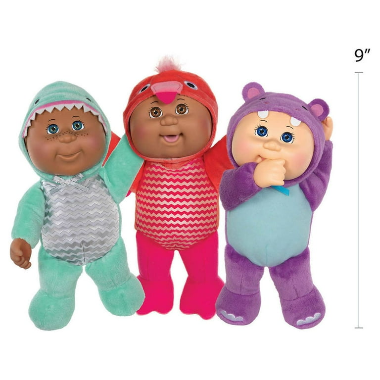Cabbage Patch Kids 9″ Soft Cuddly Body Exotic Friends Pack of 3