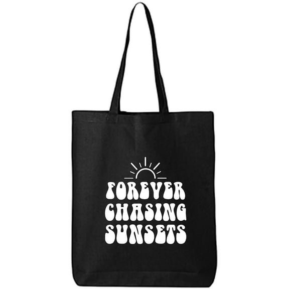 Forever Chasing Sunsets Cotton Canvas Tote Bag