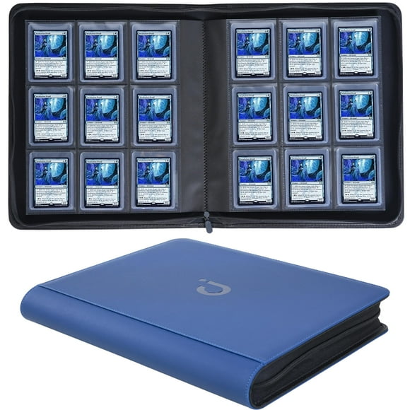 Toploader Binder D DACCKIT tiene capacidad para 28 cargadores de color azul oscuro