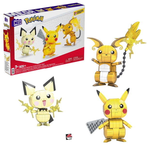 Set de construcción de juguetes MEGA Pokémon con figuras de acción Pikachu de 4 pulgadas