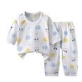 thumbnail image 1 of Odeerbi 1-6 Años Niños Niñas Pijamas de Algodón de Verano de Manga Corta Pantalones Suaves Impresos Ropa de Dormir Transpirable Conjunto de Pijama de Dos Piezas, 1 of 3