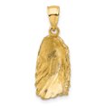 thumbnail image 4 of 14K Yellow Gold Polished Textured Finish Sea Shell Charm Pendant, 4 of 4