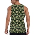 thumbnail image 3 of Fotbe Camouflage Dinosaur Pattern Men's Quick Dry Workout Tank Top Gym Muscle Tee Fitness Bodybuilding Sleeveless T Shirt Breathable Workout Shirt-Small, 3 of 9