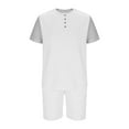 thumbnail image 4 of Cmfcve Men's Summer Short Sets Versatile Breathable Athletic Set Round Neck Short Sleeve Suit Set, 4 of 5