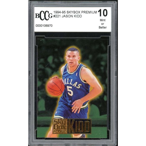 1994-95 SkyBox #221 Jason Kidd Rookie Card BGS BCCG 10 Mint