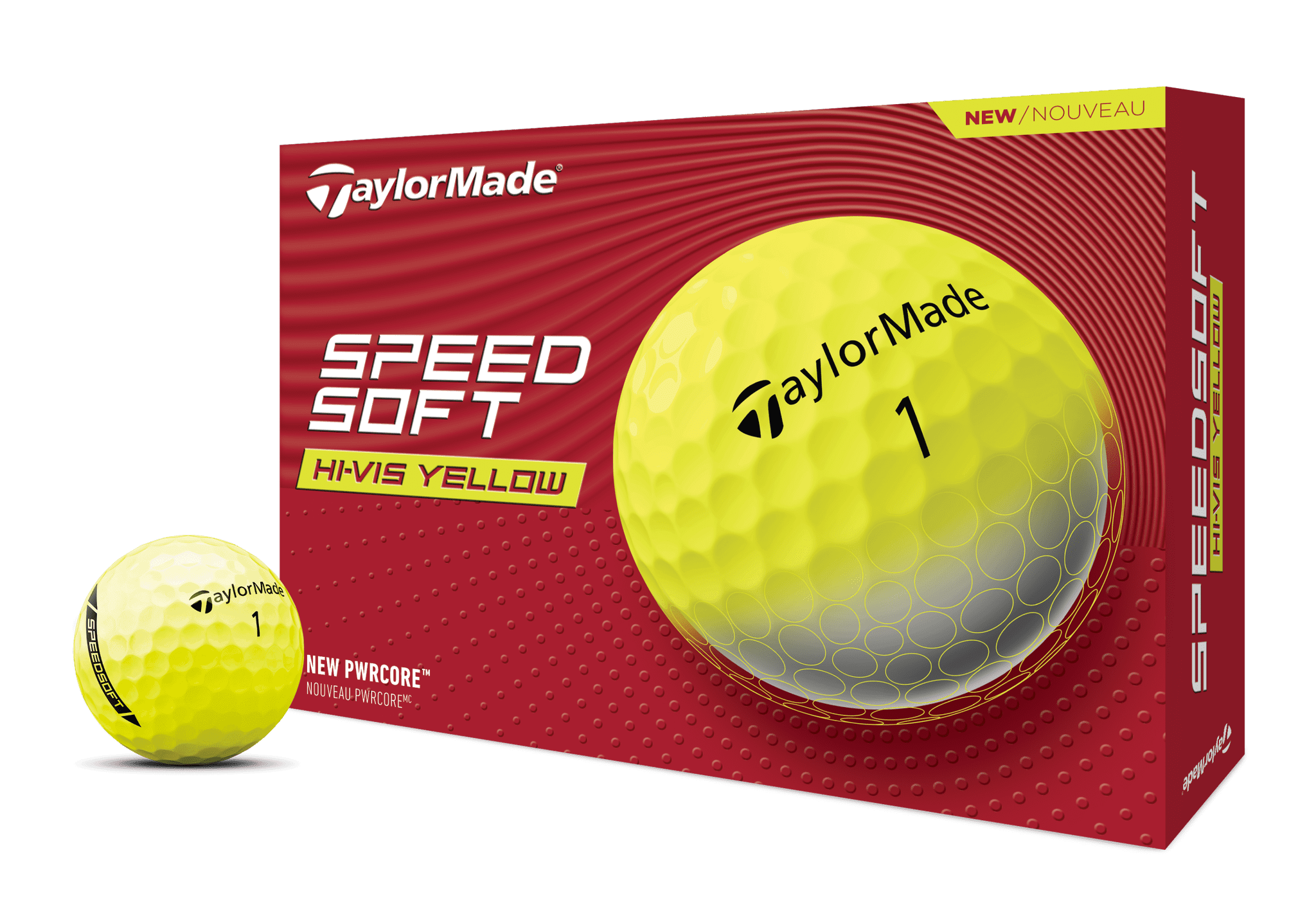(2 pack) TaylorMade Speed Soft Golf Balls 12pk, Yellow
