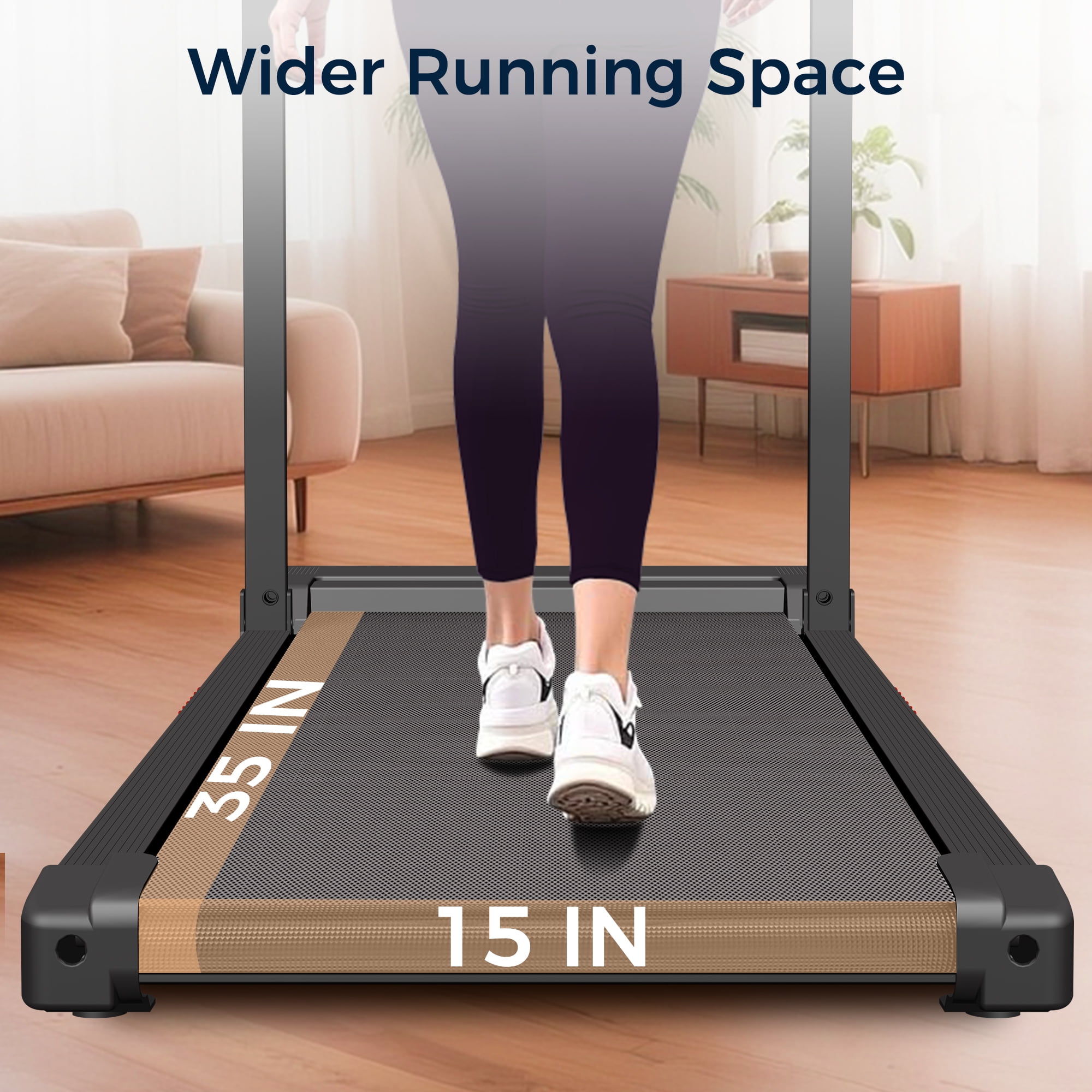 Tomile Walking Pad Treadmill with Handle Bar, Folding Treadmill 300lbs Capacity, Portable Walking Pad with Remote Control