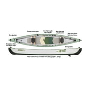 Sea Eagle TC16 Inflatable 16’ High Pressure Drop Stitch Travel Canoe-Wood Web Seats, Pump, Bag and Optional Paddles for Lakes, Rivers & Bays-Easy to Transport, Pack & Stow- Basic Package w/Web Seats