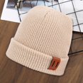 thumbnail image 1 of YAOBAMM Warm Children Cap Winter Hat Children Adult Thick Knitted Elastic Windproof Cozy Cold Resistant Solid Color Beanie, 1 of 6