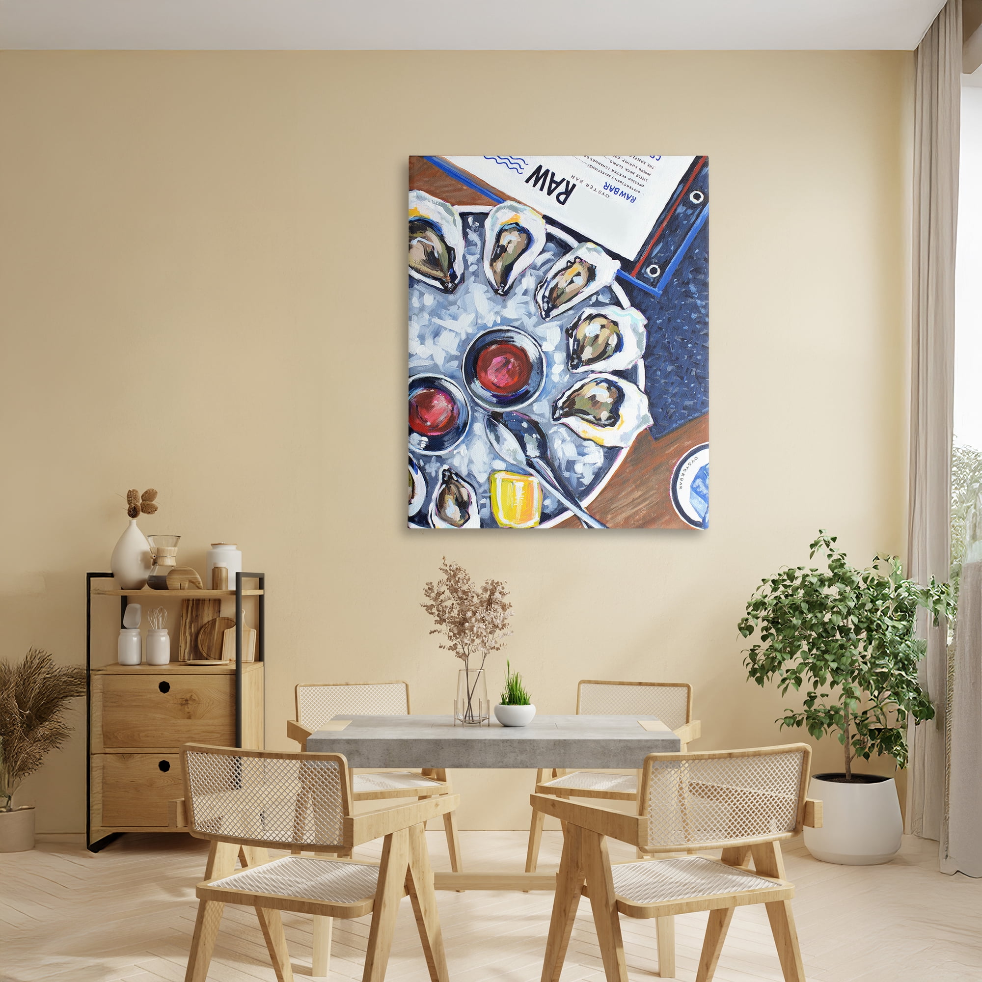 Stupell Industries Oysters on Ice Canvas Wall Art, design by Rachel Nerney