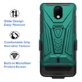 thumbnail image 4 of For Apple iPhone 14 (6.1") Swivel Belt Clip Holster with Built-in Kickstand, Heavy Duty Hybrid 3in1 Shockproof Defender Phone Case Cover by Xpression - Green, 4 of 8