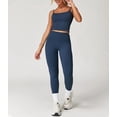 thumbnail image 7 of PISONIC Womens Workout Sets Two Piece Spaghetti Straps Tank Top Matching High Waist Leggings Gym Work Out Outfits with Pockets, 7 of 7