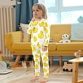 thumbnail image 4 of FORMRS Long Sleeve Top and Pants Pajama Set for Niños 2-Piece Sleepwear, Sizes 18M-8Y, Yellow Rubber Ducks, 4 of 6