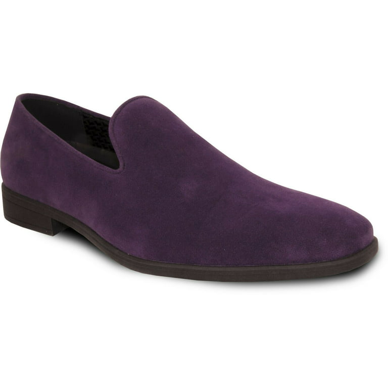 Vangelo Men Dress Shoe KING-5 Loafer Slip Formal Tuxedo for and Wedding Purple 8W - Walmart.com