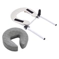 thumbnail image 4 of Almohada facial para mesa de masaje premium, soporte ergonómico portátil, cojín para reposacabezas Gris, 4 of 8