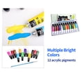 thumbnail image 2 of Art Drawing Set, 27Pcs Kids Art Drawing Set 12 Vibrant Colors Acrylic Paint with 5 Brushes/Paint Palette/Easel/Painting Smock Color Mixing Chart for Kids/Teens/Beginners, 2 of 7