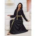 thumbnail image 2 of Longue robe Dorée de Style Moyen-Orient Musulman Jupe Élégante (Noir, TG), 2 of 5