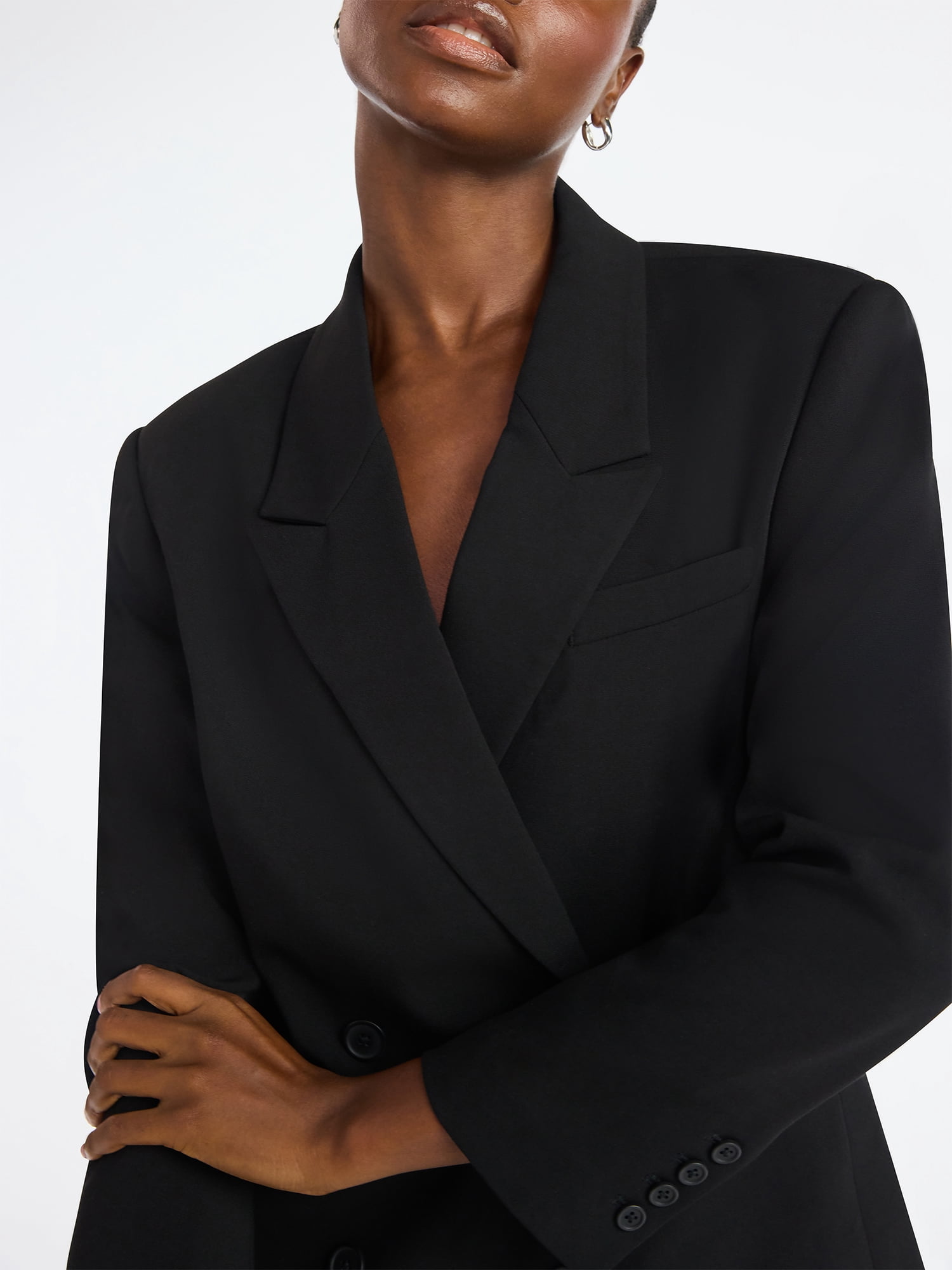 Scoop Women’s Oversized Double Breasted Blazer, Sizes XS-XXL