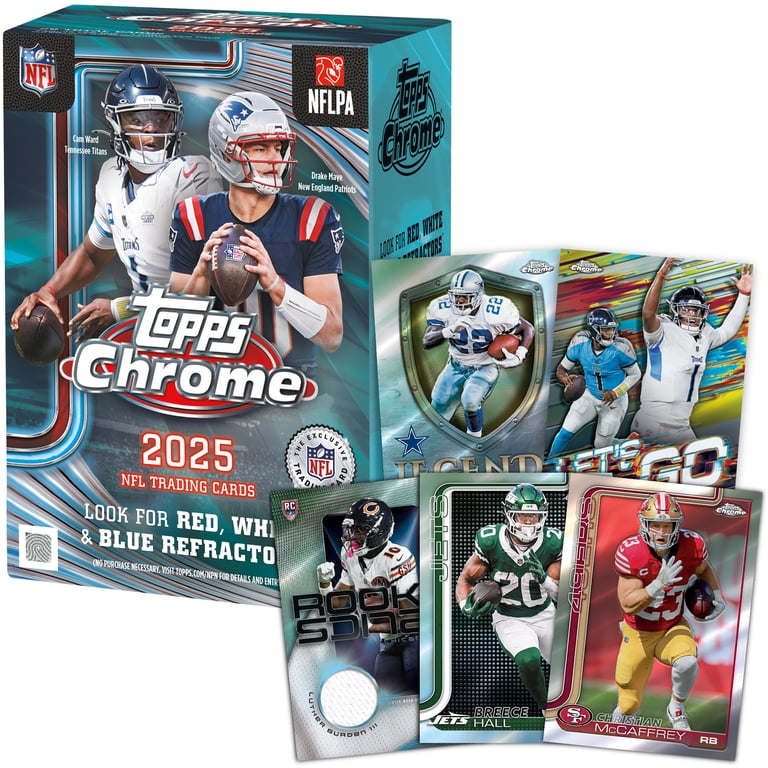 2025 Topps Chrome Football - Factory Sealed - Value Box - Walmart.com