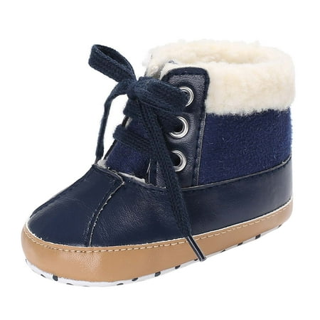 

Infant Baby Girls Winter Plush Snow Boots Warm Anti-skid Soft Soled Walking Shoes Casual Newborn Prewalker Boots