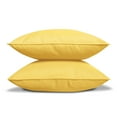 thumbnail image 3 of 2-Piece Outdoor Pillow Covers 12 x 18 inch Patio Decorative Lumbar Throw Pillow Covers (12" x 18" Solid, Sunshine), 3 of 7