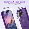 thumbnail image 4 of CASEFIV for iPhone 14 Pro Case,with Magnetic Invisible Stand [Military Drop Protection] [Compatible with MagSafe] Shockproof Slim Anti-Slip with 2 Screen Protector+ 2 Lens Protector,Deep Purple, 4 of 8