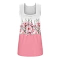 thumbnail image 4 of ZhiZhuang Tank Top for Women 2024 Square Neck Floral Dressy Blouse Tops Casual Loose Fit Going Out Clothes Outfit, 4 of 4