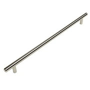 10 Pack - Cosmas H698-320SS Stainless Steel Cabinet Hardware Euro Style Bar Handle Pull - 12-5/8" Hole Centers, 15" Overall Le