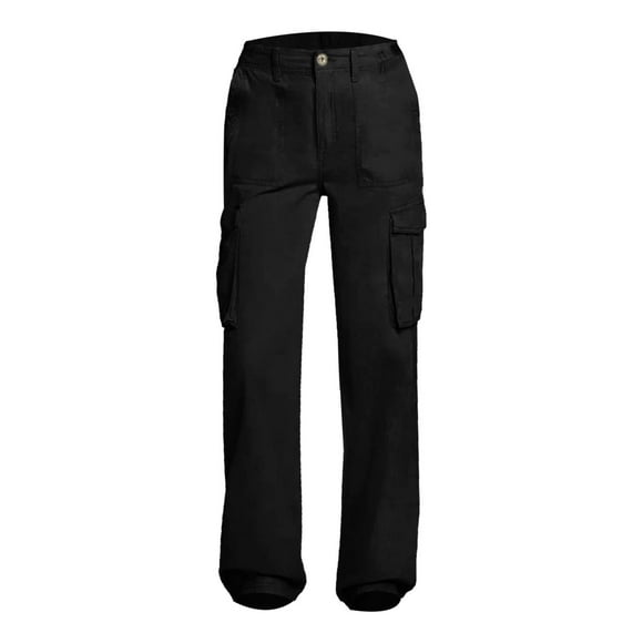 XovLAHzY Capri Pantsfor Women Adjustable Straight Fit Cargo Pants High Waist Baggy Hiking Pants With Pocket Wide Leg Parachute Pants Beach Trousers Women