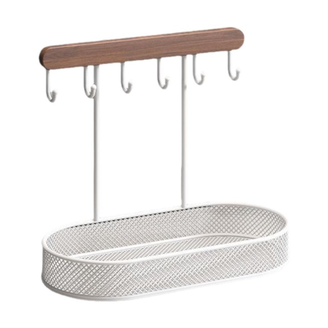 Expositor de joyas, caja de almacenamiento, llavero portátil hecho a mano, colgador de accesorios Base redonda