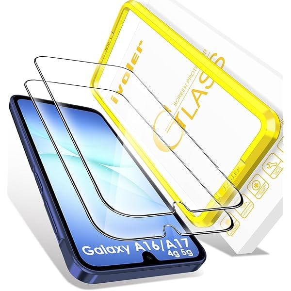 wonima11 ivoler 2 Pack Screen Protector for Samsung Galaxy A16 5G/Galaxy A17 5G, Tempered Glass Film, Alignment Frame, Easy Installation, Anti-Scratch Case Friendly Clear HD Film, 6.7-inch