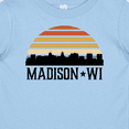 thumbnail image 4 of Inktastic Madison Wisconsin Skyline Retro Sunset Boys or Girls Baby T-Shirt, 4 of 5