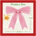 thumbnail image 7 of Yexmas 24pcs Pink Velvet Christmas Bows, Xmas Ribbon Bows Ornaments for Christmas Tree, Gift Wrapping,Crafts,Party, Wreath Garland Holiday Decor, 7 of 7