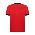 thumbnail image 2 of Moggemol Maillots de Soccer pour Garçons Uniformes d'Entraînement de Soccer Manches Courtes Col Rond Chandail d'Entraînement de Basketball Rouge 16, 2 of 5
