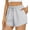 Gray, variant on Womens Shorts High Waisted Athletic Shorts Casual Sweat Shorts Elastic Drawsting Running Shorts With Pockets