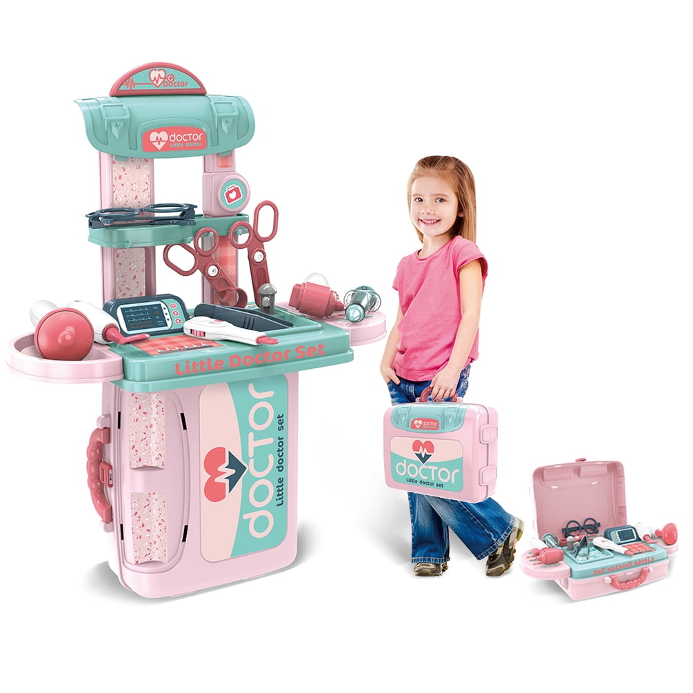Hellery 25 Piezas Set Kids Doctor Toy Pretend Play Juguete Kits Nurse Play Play