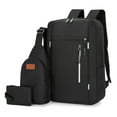 thumbnail image 3 of Blue 3-Piece Travel & Commute Bag Set: 16-Inch Laptop Backpack with USB Charging, Crossbody Shoulder Bag & Mini Clutch – Wear-Resistant Oxford Fabric, Multi-Compartment Storage for Business, Work &, 3 of 6